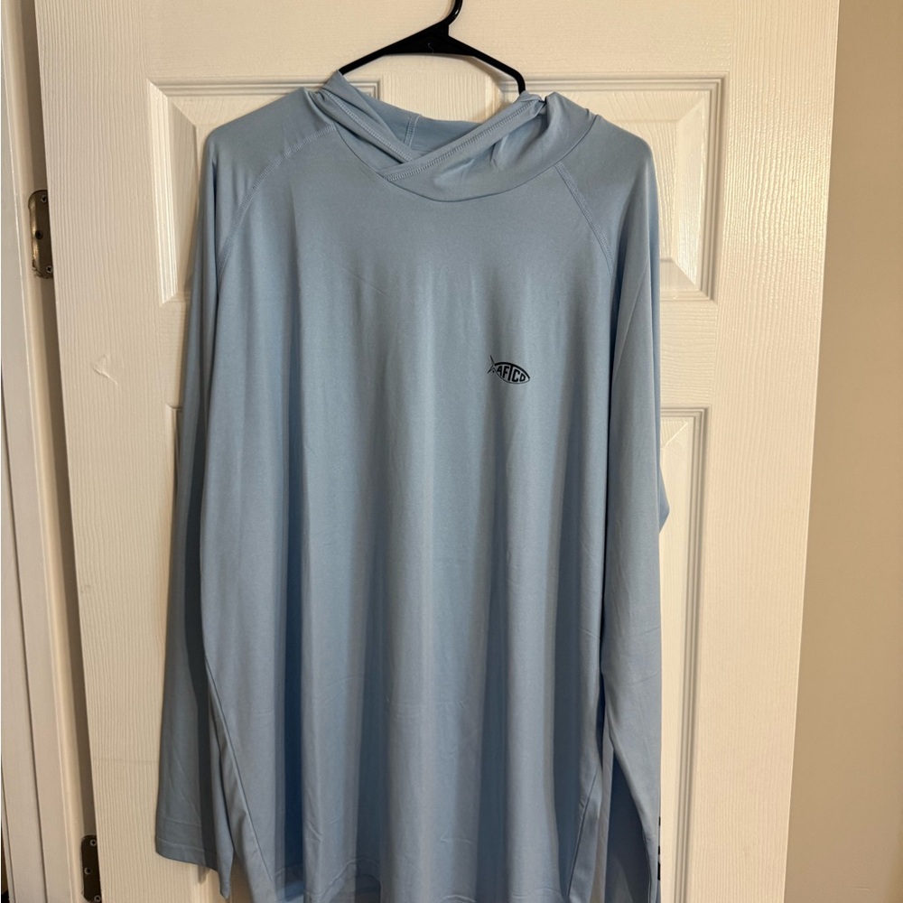 AFTCO Sky Blue Hoodie with Logo